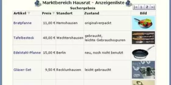 Marktplatz-Script - Kleinanzeigen-Markt für Ihre Webseite ansehen