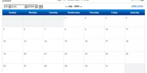 ApPHP Calendar ansehen