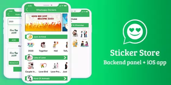 Look at STICKER FOR WHATSAPP - ANIMATED STICKER APP FOR IOS (ADMIN PANEL + IOS APP + WEB API + DATABASE) V2.1