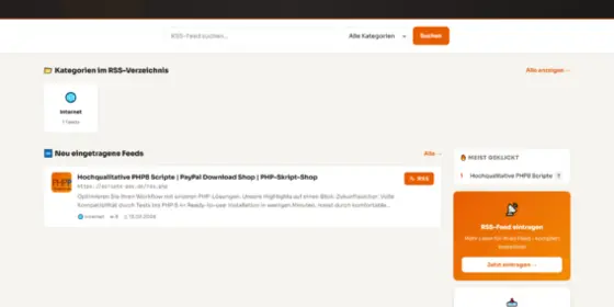 Look at RSS-Feed-Verzeichnis mit Live-Feed-Vorschau